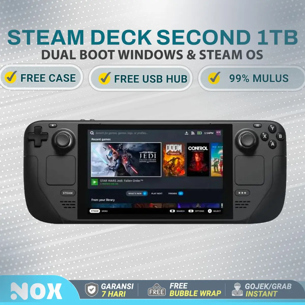 Steam Deck SSD 1TB NVME M2 SECOND mulus 99% DUAL BOOT Windows