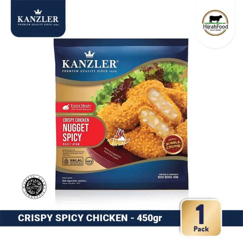 Kanzler Crispy Spicy Chicken Nugget | Naget Ayam Krispi Pedas - 450 gr
