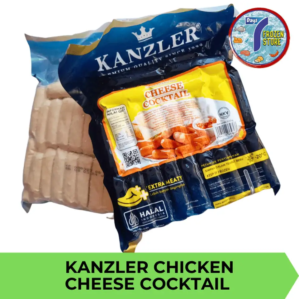 Kanzler Chicken Cheese Cocktail Sausage | Sosis Ayam Cocktail Keju 1